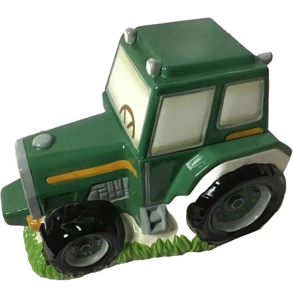 Cookie Jar Farm Tractor With Lid  Dishwasher Safe No Chips Or